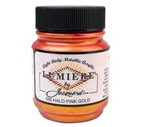 Jacquard Lumiere Metallic Acrylic Paint Halo Pink Gold High Pigment Metallic Shimmer 2.25oz