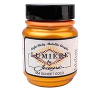 Jacquard Products 2.25 oz Lumiere Metallic Acrylic Paint, Sunset Gold