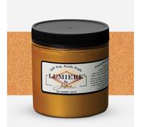 Jacquard : Lumiere : Metallic & Pearlescent Acrylic Paint : 8oz : 240ml : #554 Sunset Gold