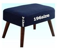 Jacquard Ottoman Covers Slipcover for Footstool Pouffe Foot Stool Stretch Fit Square Rectangle Round Small Large Bar Footrest Protector Cover with Elastic Bottom Washable Customizable(Blue,40x55 cm)