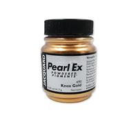 Jacquard Pearl-Ex Pigment, Creates Metallic or Pearlescent Effect, .5 Ounce Jar, Knox Gold