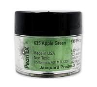 Jacquard Pearl Ex Pigment Powder 3 Grams Apple Green - Loose Mica Powder for Epoxy Resin, Watercolors, Calligraphy Ink & Clay - Epoxy Pigment Powder - Epoxy Resin Color