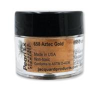 Jacquard Pearl Ex Pigment Powder 3 Grams Aztec Gold - Loose Mica Powder for Epoxy Resin, Watercolors, Calligraphy Ink & Clay - Epoxy Pigment Powder - Epoxy Resin Color