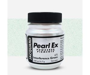 Jacquard : Pearl Ex : Powdered Pigment : .5oz : 14g : #672 Inter Green