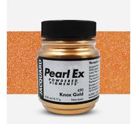 Jacquard Pearl-Ex Pigment, Creates Metallic or Pearlescent Effect, .5 Ounce Jar, Knox Gold