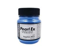 Jacquard Pearl Ex Sapphire Blue Powdered Pigment, Versatile Mica Powder for Epoxy Resin, Shimmering Art Colour, Metallic Craft Dye, 14 g