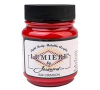 Jacquard Products 2.25 oz Lumiere Metallic Acrylic Paint, Crimson