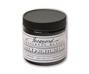 Jacquard Professional Screen Print Ink, Water-Soluable, 4oz Jar, Black (117)
