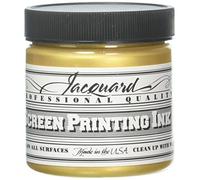 Jacquard Professional Screen Print Ink, Water-Soluable, 4oz Jar, Gold (120)