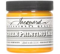 Jacquard Professional Screen Print Ink, Water-Soluable, 4oz Jar, Golden Yellow (102)