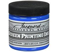 Jacquard Professional Screen Print Ink, Water-Soluable, 4oz Jar, Opaque Blue (128)