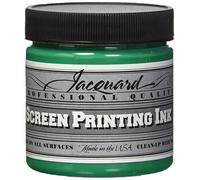 Jacquard Professional Screen Print Ink, Water-Soluable, 4oz Jar, Opaque Green (129)