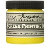 Jacquard Professional Screen Print Ink, Water-Soluable, 4oz Jar, Opaque Yellow (124)