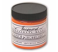 Jacquard Professional Screen Print Ink, Water-Soluable, 4oz Jar, Orange (103)