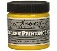 Jacquard Professional Screen Print Ink, Water-Soluable, 4oz Jar, Process Yellow (140)