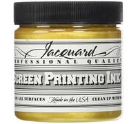 Jacquard Professional Screen Print Ink, Water-Soluable, 4oz Jar, Solar Gold (121)