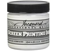 Jacquard Professional Screen Print Ink, Water-Soluable, 4oz Jar, Super Opaque White (119)