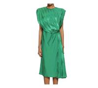 Jacquard Silk Draped Midi Dress - female - Versace - Midi Dresses - Green - M - Dresses M