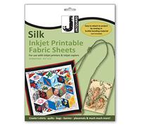 Jacquard Silk Habotai Inkjet Fabric Sheets - 10 Pack Printable Silk Sheets for Inkjet Printers, Fabric Printing & Craft Projects