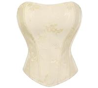 Jacquard Strapless Corset Top, Vintage Bustier for Halloween & Daily Wear | Gothic & Steampunk Themes, Flexible Boning, Hourglass Silhouette, Renaissance & Pirate Costumes for Parties