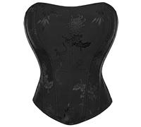 Jacquard Strapless Corset Top, Vintage Bustier for Halloween & Daily Wear | Gothic & Steampunk Themes, Flexible Boning, Hourglass Silhouette, Renaissance & Pirate Costumes for Parties