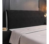 Jacquard Stretch Headboard Cover, Anti-slip, Dustproof Protector For Full, Queen, King Size Beds - Elegant Bedroom Decor Slipcover Black Queen:140-160cm/55-63in