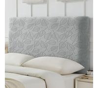 Jacquard Stretch Headboard Covers For Full, Queen, King - Anti-slip, Dustproof Protector Slipcover For Home Décor & Furniture Style Enhancement Milk Ash-c Full:110-130cm/43-51‘’