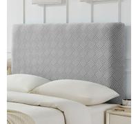 Jacquard Stretch Headboard Covers For Full, Queen, King - Anti-slip, Dustproof Protector Slipcover For Home Décor & Furniture Style Enhancement Flax Ash-e Queen:140-160cm/56-63''