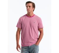 Jacquard Stripe T-Shirt In Magenta Haze