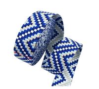 Jacquard Trim 1-5Meters 38mm Webbing for Crochet Bags Jacquard Ribbon Straps 2mm Thick Decorative Ribbons Sewing Bias Belt Sling Trims(Color 2,38mm-3.0Meters)