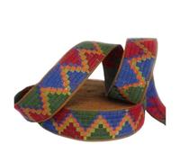 Jacquard Trim 2/5M 3cm Colored Webbing Jacquard Ribbon Band Bag Strap Clothes Lace Cotton Tape Belt Sewing Accessories(Color 3,2Meters)