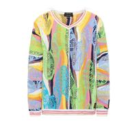 Jacquard V-Neck Pullover Curtoni- female- Carlo Colucci- V-neck Knitwear- Multicolor- M- Knitwear M