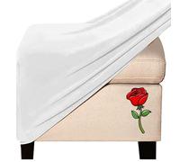 Jacquard Velvet Ottoman Footstool Cover - Stretch Fit, Square, Rectangle, Round, Small, Large - Slipcover Protector (Color: @23, Size: Square)