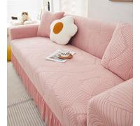 Jacquard Velvet Sofa Covers with Skirt 1 2 3 4 5 Seater Non-Slip Couch Cover All-inclusive Sofa Slipcover Furniture Protector for Kids & Pets Suitable for All Seasons(Size:1 Seater(90-140cm),Color:N)