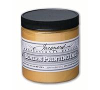 Jacquard Water Based Screen Printing Ink, Gold, 8 oz - Fabric Paint for T-Shirts, Textiles & Art Projects