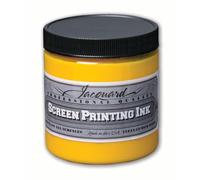 Jacquard Water Based Screen Printing Ink, Opaque Ochre, 8 oz - Fabric Paint for T-Shirts, Textiles & Art Projects