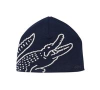 Jacquard Wool Knit Beanie Hat - male - Lacoste - Accessories - Blue - ONE SIZE - Accessories ONE SIZE