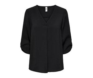 Jacqueline de Yong Female Top Plain Top with 3/4 Sleeves, Black, 8