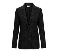 JACQUELINE de YONG JDY Women's Jacket Blazer JDYMary Lurex Jacket with Glitter Pinstripes, Black Silver Pinstripe, M