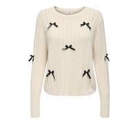 JACQUELINE de YONG Women's Jdybow L/S Oneck Cable Pullover KNT Noos | Knitted Pullover