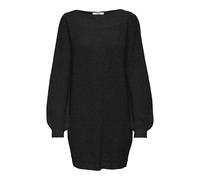 Jacqueline de Yong Women's Knitted Dress with Boat Neck, Black, M