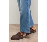Jacqueline Faux Suede Fur Lined Closed Toe Footbeds Oasis Chocolate 7