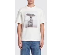 JACQUEMUS Graphic Print Organic Cotton and Hemp T-Shirt with Dropped Shoulders - Size: L - male
