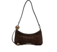 Jacquemus Le Bisou crocodile-effect wood-bead shoulder bag - Brown One Size