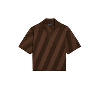 Jacquemus Le Polo Maille Striped Close-knit Polo Shirt - Brown - L