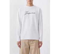 JACQUEMUS Long-Sleeved Organic Cotton and Hemp T-Shirt with Logo Print - Size: XS - male