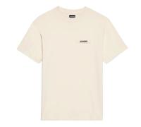 Jacquemus Mens Gros grain Logo-Patch T-shirt - Beige Cotton - Size 2XL