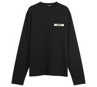 Jacquemus Men's Grosgrain Logo Long Sleeve T-Shirt Black