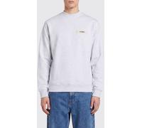 JACQUEMUS Pure Cotton Crewneck Sweatshirt with Applied Contrast Logo - Size: L - male