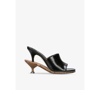 Jacquemus Womens Black/comb Les Doubles Mules Leather Platform Eur 40 / 7 Uk Women